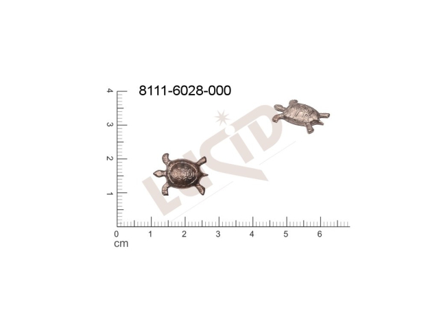 fancy shape animals turtle without loops / attaching holes 16.0x13.0mm