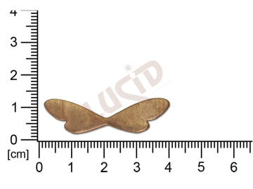 Tvarový výlisek zvířata motýli bez oček (svěšovacích dírek) 38.0x10.0mm