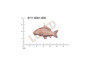 fancy shape animals fish without loops / attaching holes 36.0x20.0mm