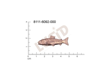 fancy shape animals fish without loops / attaching holes 36.0x13.0mm