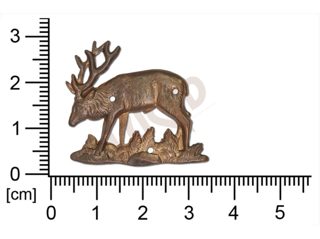 Tvarový výlisek zvířata jelen bez oček (svěšovacích dírek)