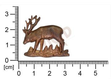 Tvarový výlisek zvířata jelen bez oček (svěšovacích dírek)