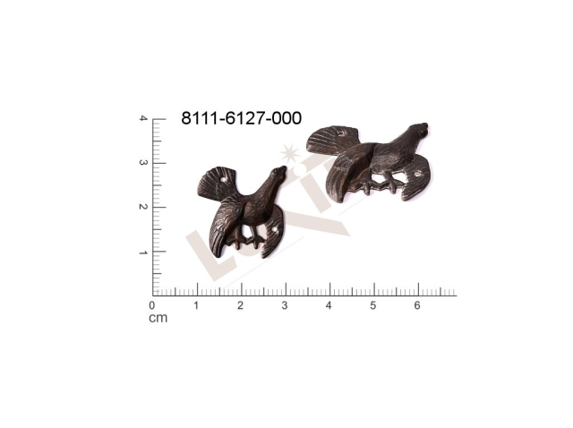 fancy shape animals birds with 2 loops / attaching holes 25.0x22.0mm