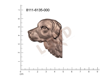 fancy shape animals dogs without loops / attaching holes 49.0x41.0mm