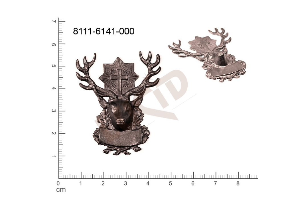 fancy shape animals deer without eyes / attaching holes 49.0x40.0mm