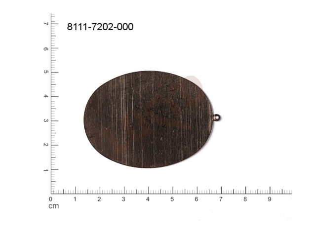 flat cut-out oval other with 1 loop / attaching hole 55.0x40.0mm