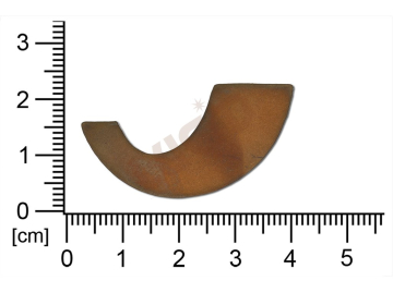 Plochý výsek bez oček (svěšovacích dírek) 37x17mm