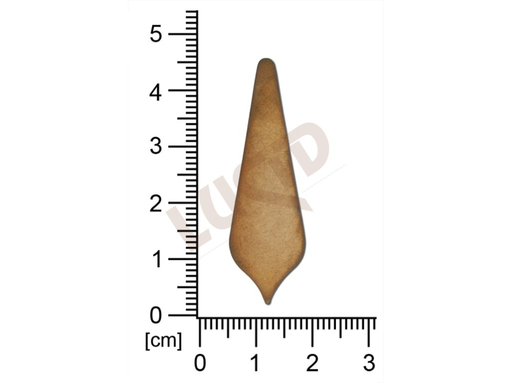 Plochý výsek bez oček (svěšovacích dírek) 42.0x12.0mm