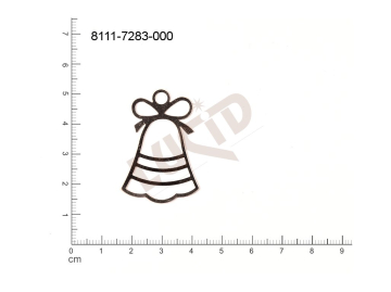 flat cut-out bells other without loops / attaching holes 38.0x26.0mm