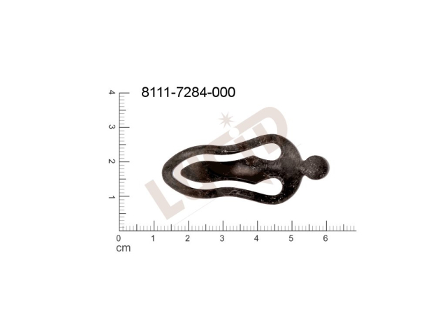 Plochý výsek sponka na papír 49.0x20.0mm