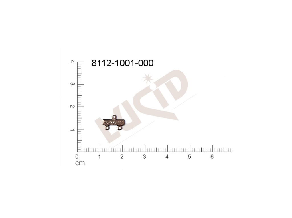 multi-row bar with 2 loops 10.0x7.0mm