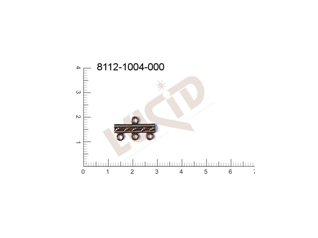 Ramínko s 3-mi očky 17.0x10mm