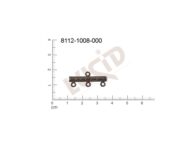 Ramínko s 3-mi očky 24.0x7.0mm