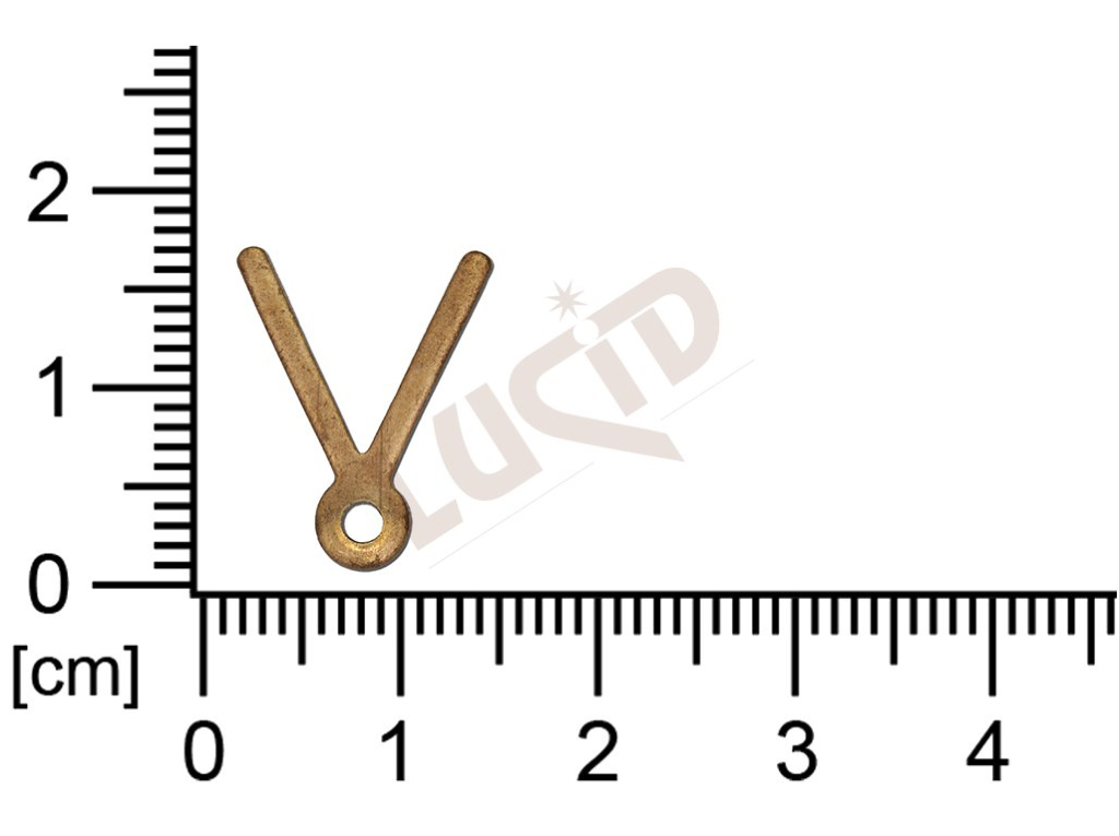 Plochý výsek tyčinka s 1 očkem (svěšovací dírkou) 16x13mm