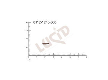 Plochý výsek tyčinka bez oček (svěšovacích dírek) 8.0x 2.0mm