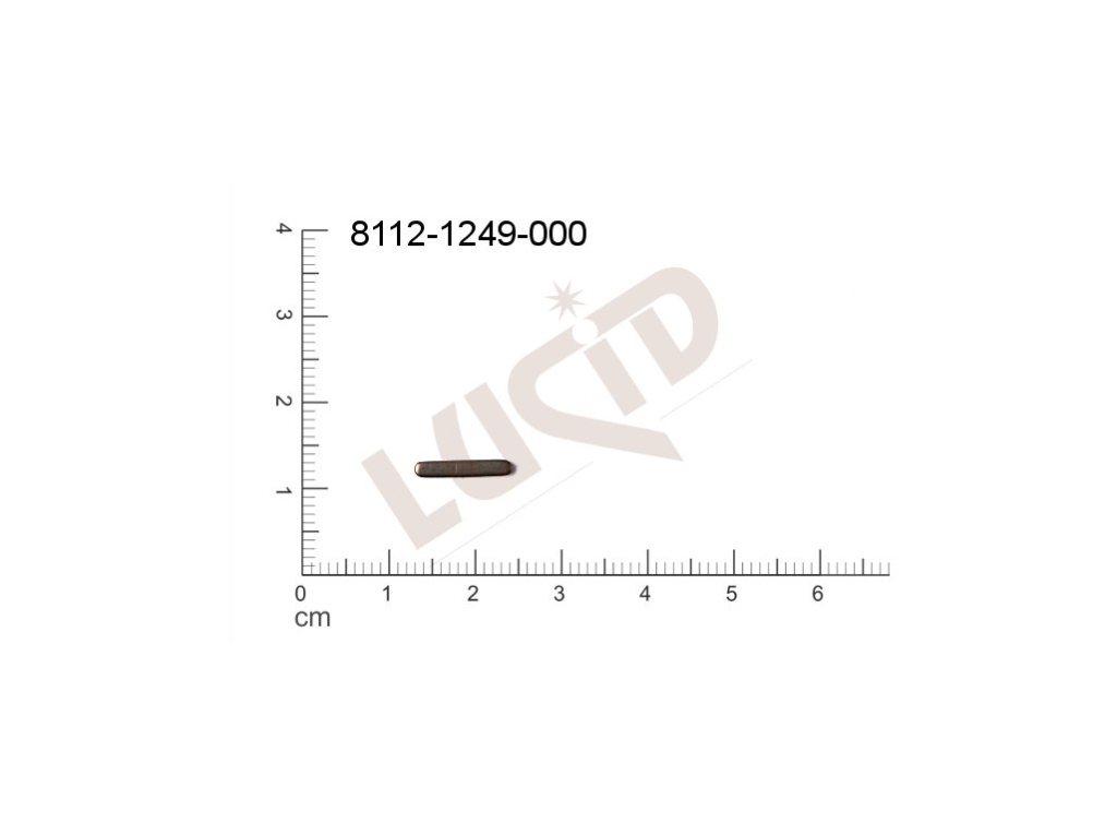 Plochý výsek tyčinka bez oček (svěšovacích dírek) 11.0x2.0mm