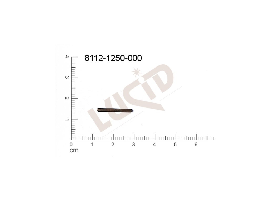 Plochý výsek tyčinka bez oček (svěšovacích dírek) 17.0x2.0mm