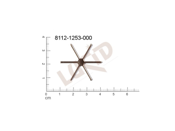 Plochý výsek hvězda bez oček (svěšovacích dírek) 31.0mm