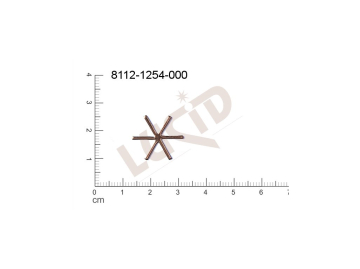 Plochý výsek hvězda bez oček (svěšovacích dírek) 18.0x18.0mm