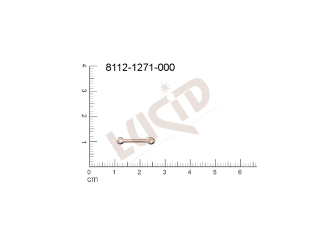 Svěšovací díl/tyčinka s 2-ma očky 16.0x3.0mm