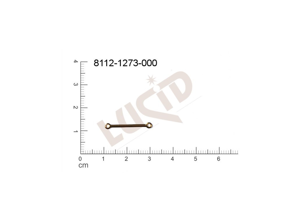 Svěšovací díl/tyčinka s 2-ma očky 21.0x2.0mm