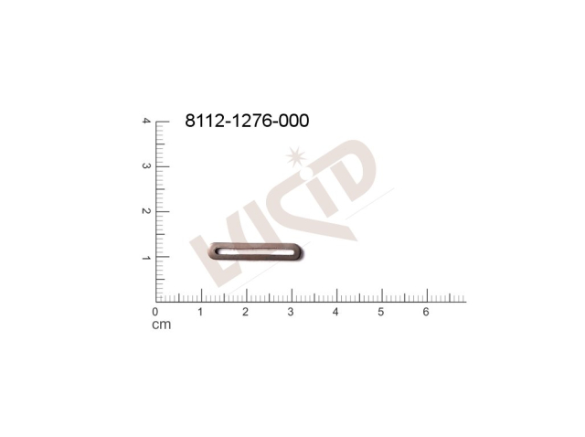 Tvarový výsek oválné bez oček (svěšovacích dírek) 20.0x4.0mm