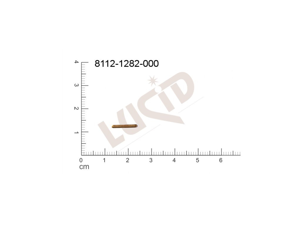 Plochý výsek tyčinka bez oček (svěšovacích dírek) 11.0x2.0mm