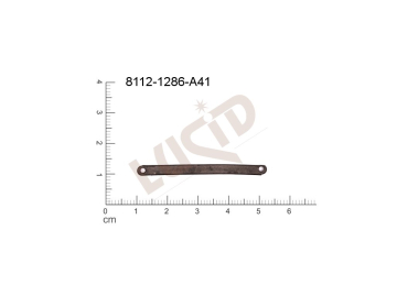 Svěšovací díl/tyčinka s 2-ma očky 41.0x3.0mm