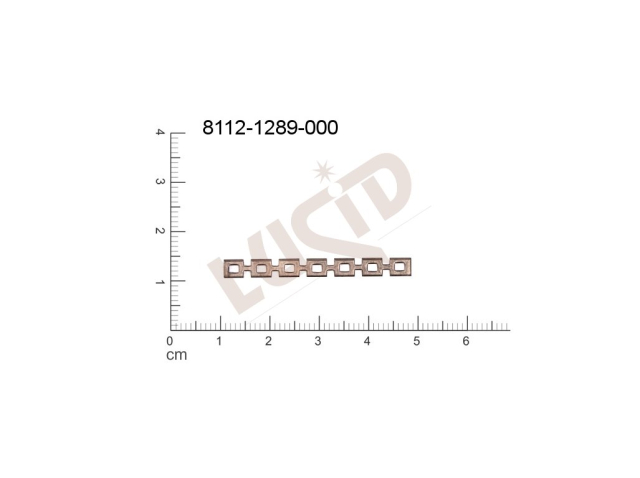 fancy shape quadrangle other without loops / attaching holes 38.0x4.0mm