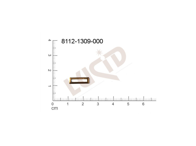 Tvarový výlisek čtyřúhelníky bez oček (svěšovacích dírek) 12.0x4.0mm