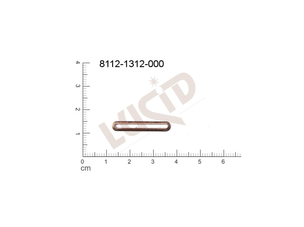 Tvarový výlisek oválné bez oček (svěšovacích dírek) 25.3x4.3mm