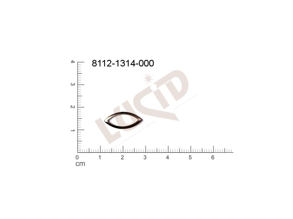 Tvarový výlisek bez oček (svěšovacích dírek) 17.0x7.0mm