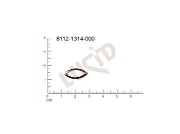 fancy shape other without loops / attaching holes 17.0x7.0mm