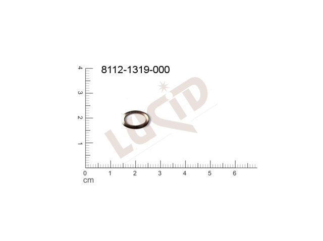 Tvarový výlisek oválné bez oček (svěšovacích dírek) 11.0x8.0mm