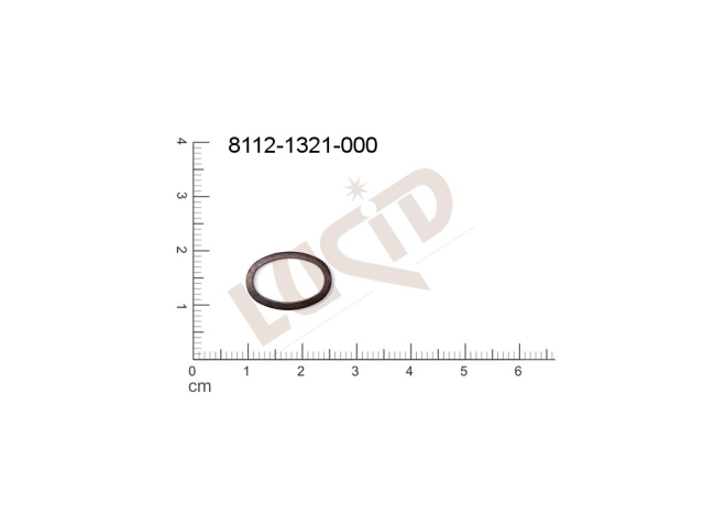 Tvarový výlisek oválné bez oček (svěšovacích dírek) 16.0x12.0mm