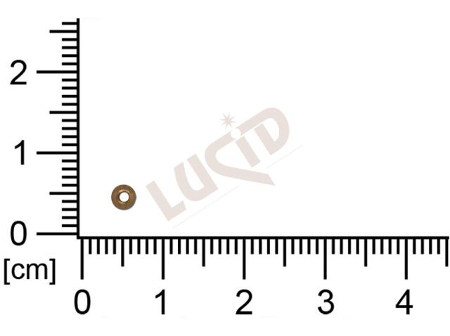 Plochý výsek kulatý s 1 očkem (svěšovací dírkou) 3.0mm