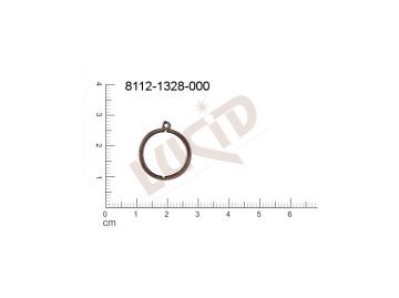 flat cut-out round other with 1 loop / attaching hole 17.0mm