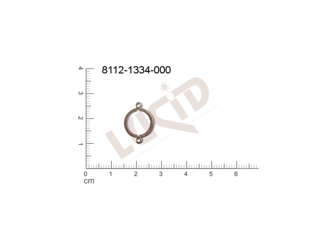 flat cut-out round other with 2 loops / attaching holes 17.0x11.0mm