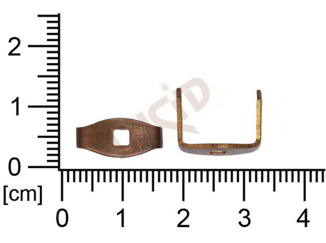 fancy shape round other with 1 loop / attaching hole