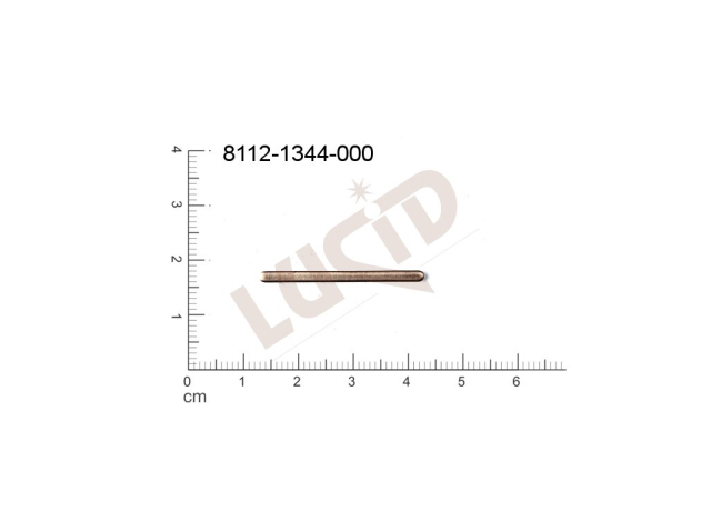 Plochý výsek tyčinka bez oček (svěšovacích dírek) 30.0x2.0mm