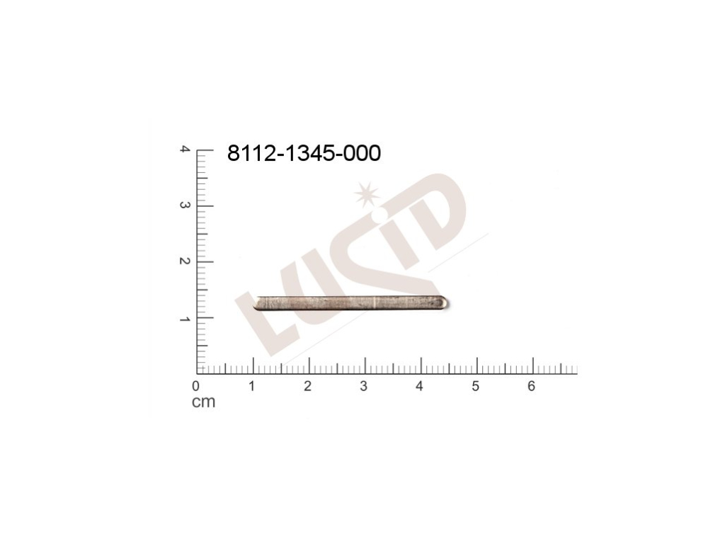 Plochý výsek tyčinka bez oček (svěšovacích dírek) 35.0x2.0mm