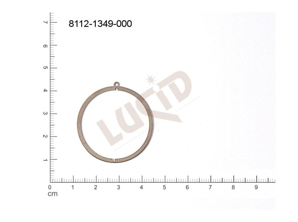 Tvarový výlisek kulatý s 1 očkem (svěšovací dírkou) 33.0mm