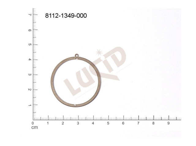 fancy shape round other with 1 loop / attaching hole 33.0mm