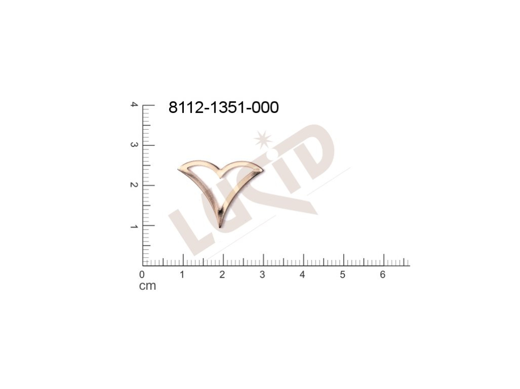 fancy shape other without loops / attaching holes 23.0x18.0mm