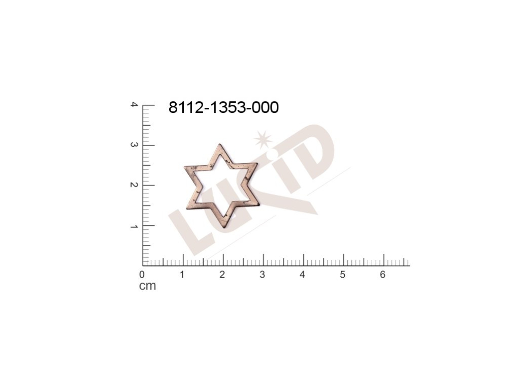 Tvarový výlisek hvězda ostatní bez oček (svěšovacích dírek) 22.0mm