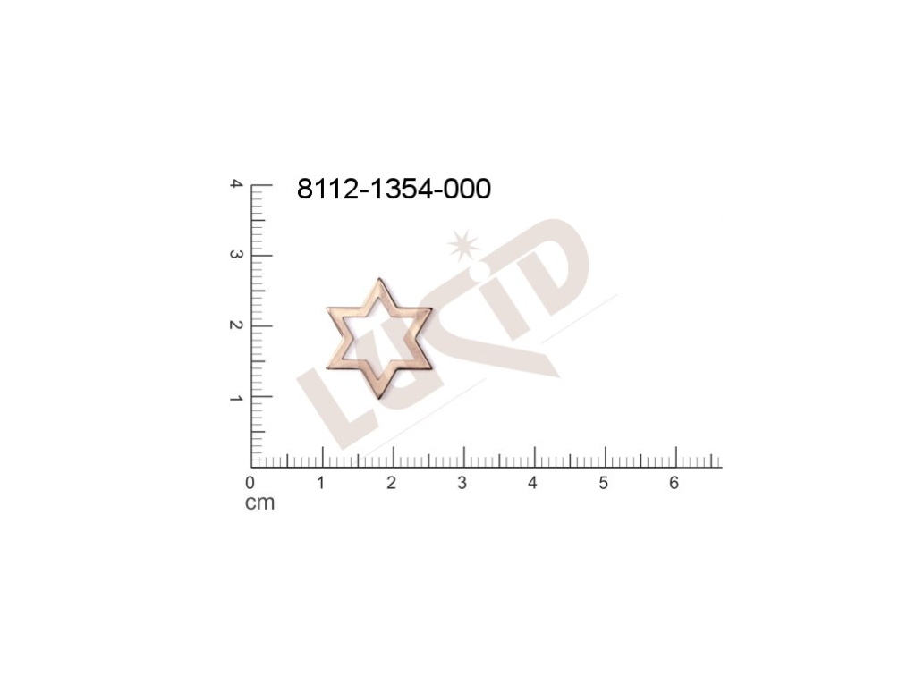 Tvarový výlisek hvězda bez oček (svěšovacích dírek) 18.0mm