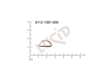 Tvarový výlisek bez oček (svěšovacích dírek) 17.0x9.0mm