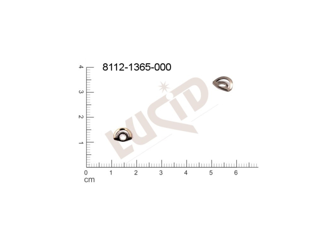 fancy shape round other with 1 loop / attaching hole