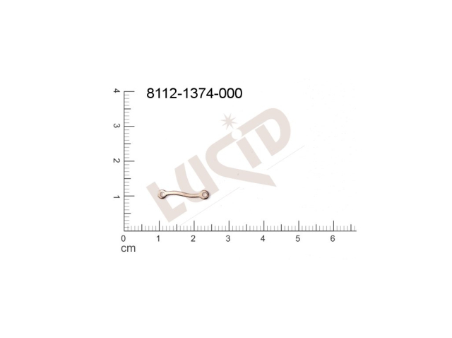 Svěšovací díl/tyčinka s 2-ma očky 15.0x4.0mm