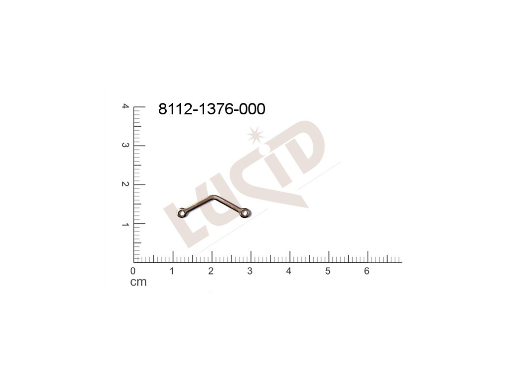 Svěšovací díl/tyčinka s 2-ma očky 20.0x10.0mm